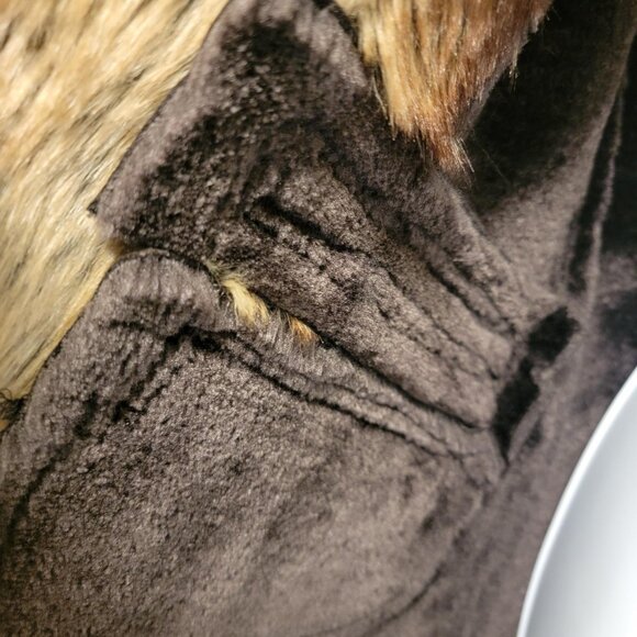 Mo X Members Only Faux Leather Fur Zipper Vest Size Large - Picture 12 of 13